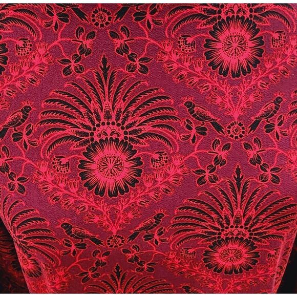 Charter Club Tie Sleeve Top Marooned Combo Size PL Flowers And Birds Printed - Picture 9 of 13